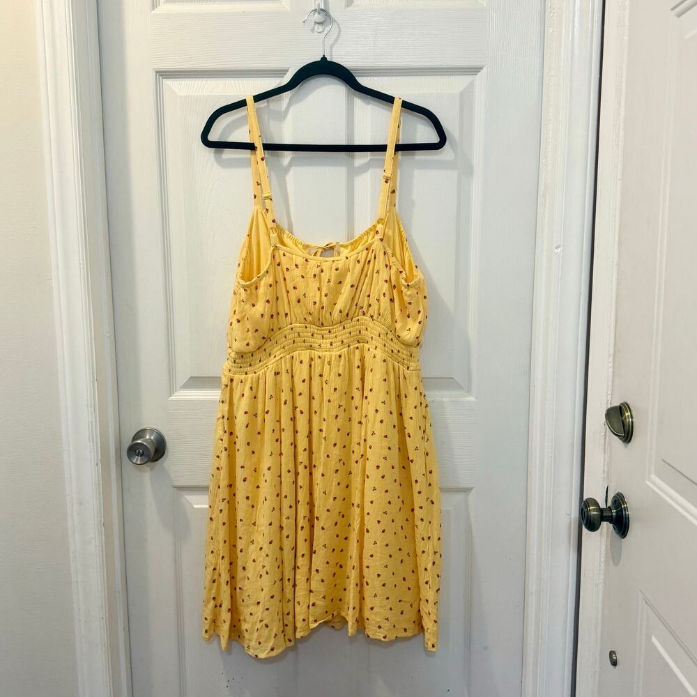 Torrid‎ Yellow Strawberry Print Sundress - Size 1 (1X / 14–16) - Picture 6 of 10